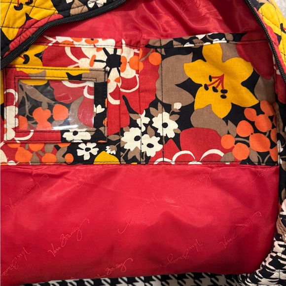 Vera Bradley Darling Floral Houndstooth Quilted Multi-Pocket Versatile Backpack main image 4
